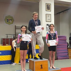 Natálie Klimzsova 2 a Tereza Cenkrova 3 Sportovní gymnastika